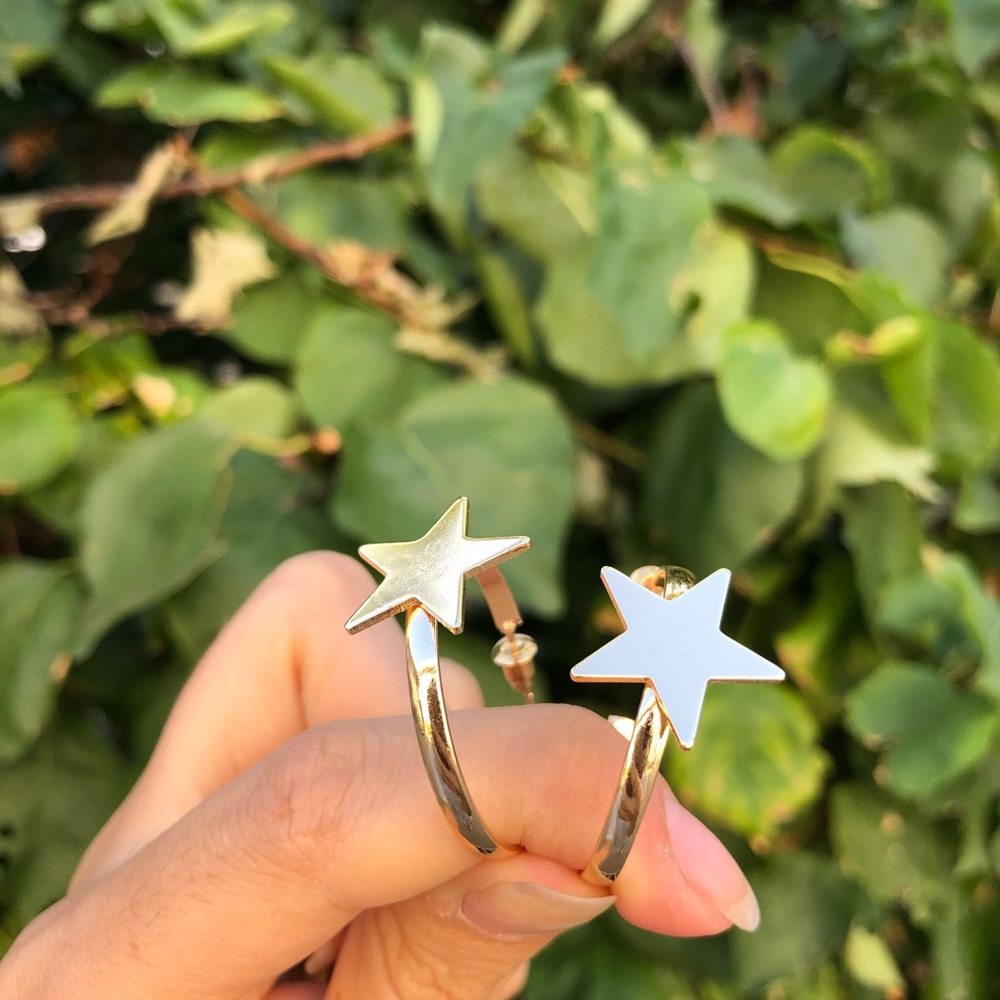 Star Hoop Earrings